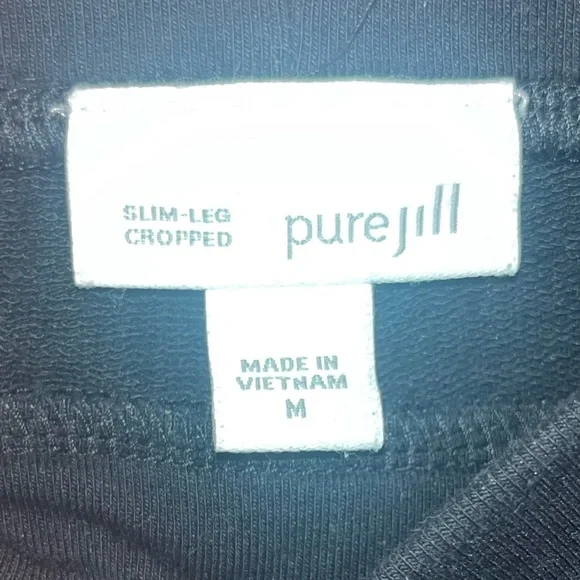 Pure Jill Slim Leg Black Cropped Pants - Picture 3 of 3